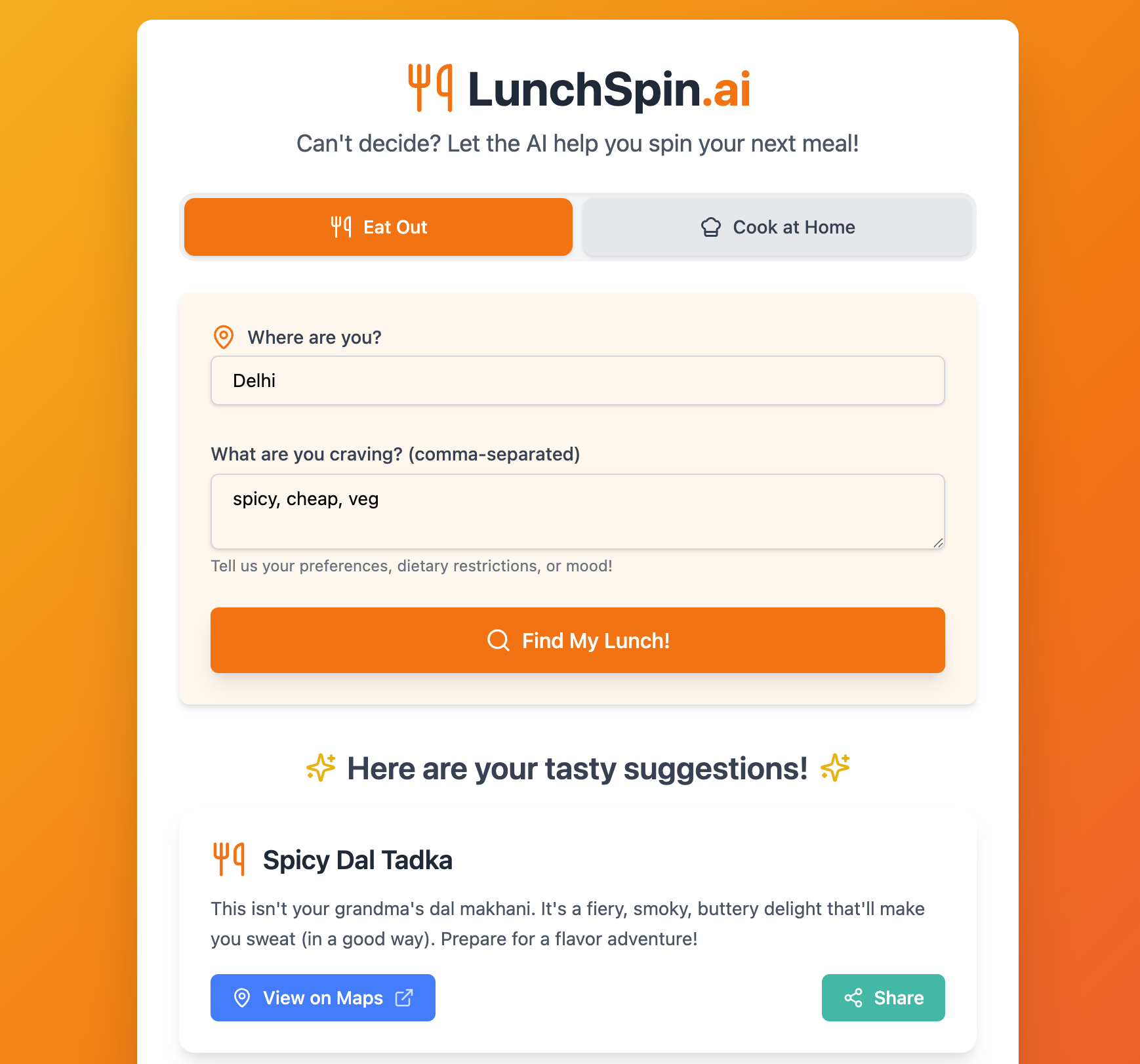 LunchSpin.ai